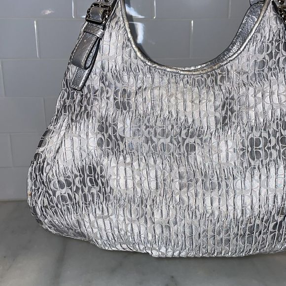Coach Maggie Madison Signature Pleated Hobo Bag RARE - Picture 4 of 16